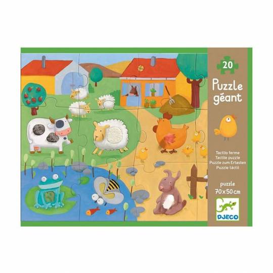 Puzzle Tactiloferme - 12 + 8 pcs Djeco - 1