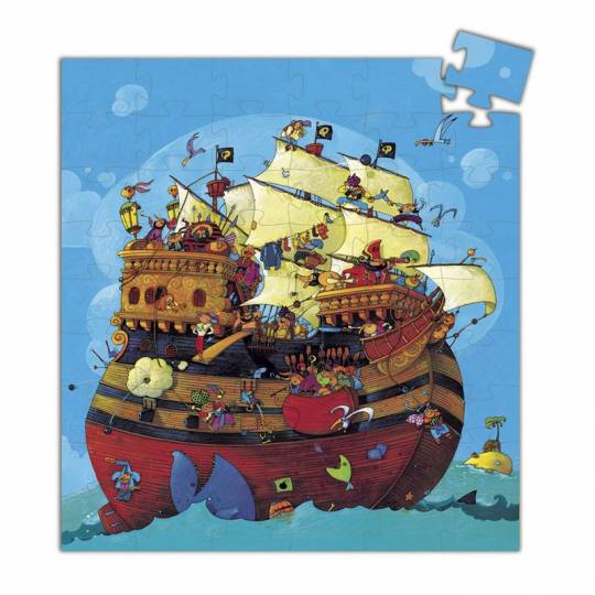 Puzzle Silhouette - Bateau de Barberousse  54 pcs Djeco - 2