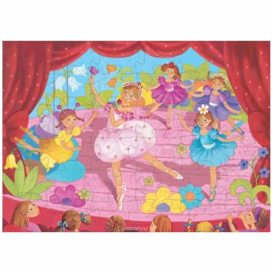 Puzzle Silhouette - La ballerine à la fleur  36 pcs Djeco - 2