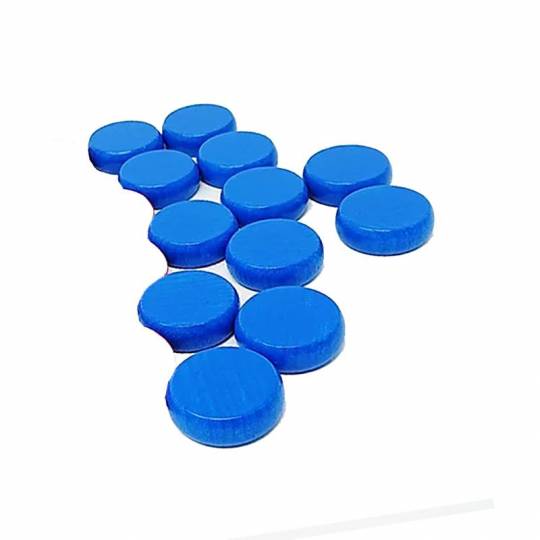 Pions bleus Design x12 - Crokinole Ferti - 1