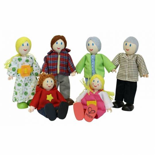 Famille de 6 poupées en bois - Hape Hape - 2