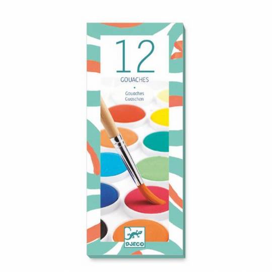 12 pastilles gouache classique - Djeco Djeco - 1