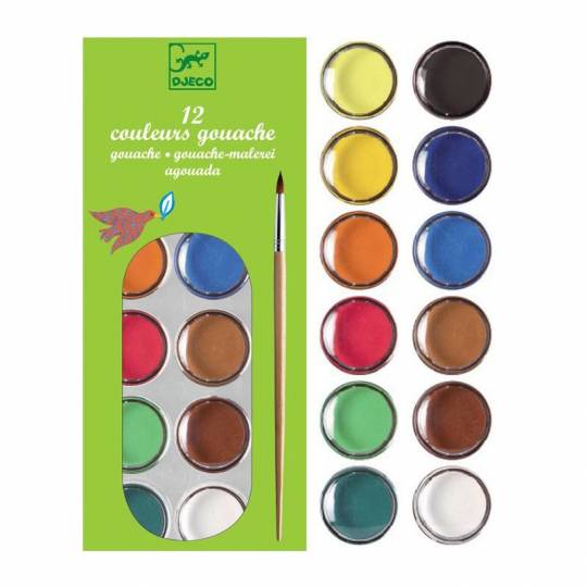 12 pastilles gouache classique - Djeco Djeco - 2