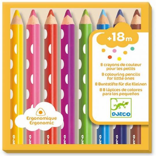 8 crayons de couleurs pour les petits - Djeco Djeco - 1