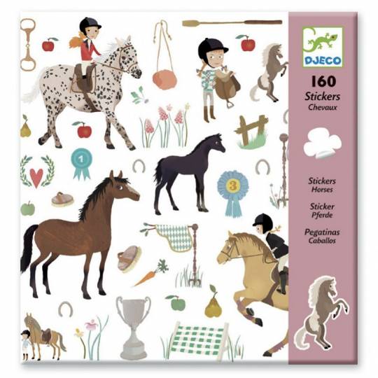 160 Stickers Chevaux Djeco - 1