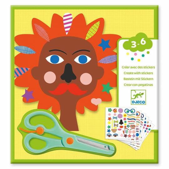 Stickers des Petits à découper - Coiffeur Djeco - 1