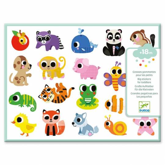 Grosses Gommettes des petits - Bébés animaux Djeco - 1