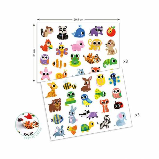 Grosses Gommettes des petits - Bébés animaux Djeco - 2