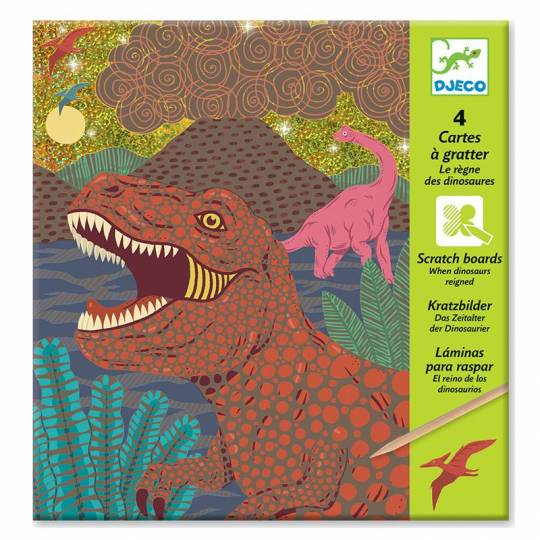 Cartes à Gratter Le règne des dinosaures Djeco - 1