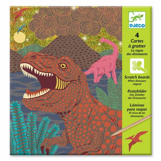 Cartes à Gratter Le règne des dinosaures Djeco - 1