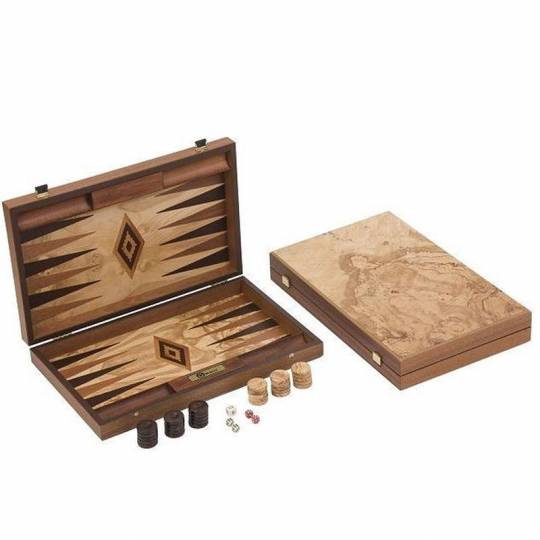 Backgammon Uber - Coffret pliant en Olivier avec rangements Uber Games - 5