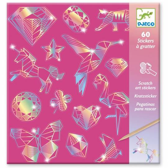 60 Stickers à gratter Diamond Djeco - 1