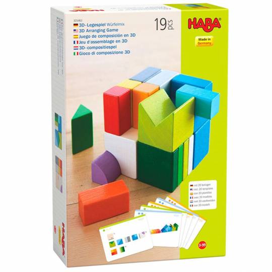 Jeu d'assemblage en 3D Cubes Mix Haba - 1