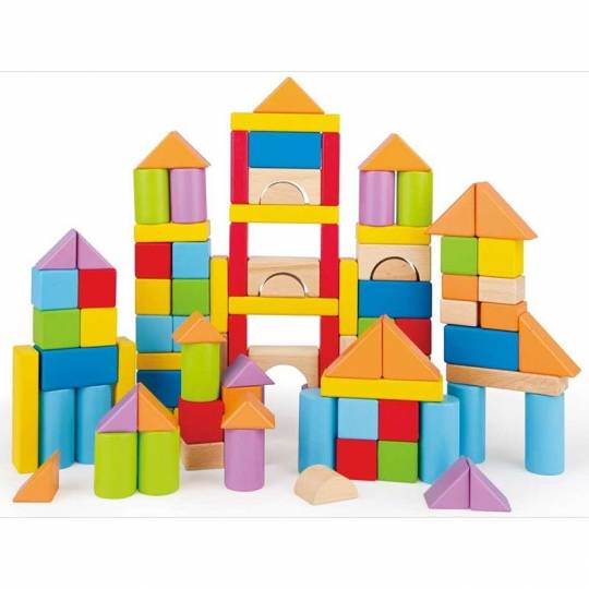 101 Cubes en bois colorés - Hape Hape - 1