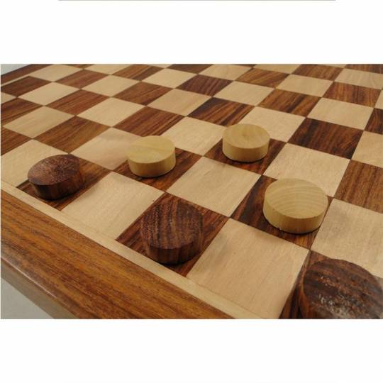 Jeu de dames en bois massif - Jeux classiques - Achat & prix