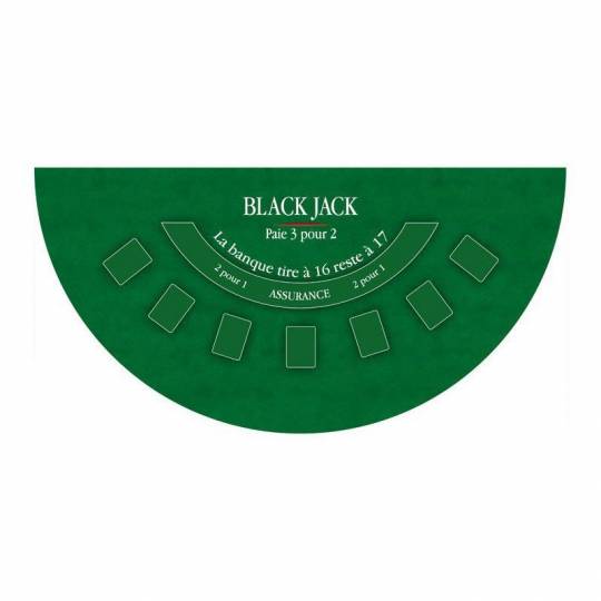Tapis Black Jack Coeur de Pique Excellence Vert 120 X 60 cm Excellence - 1