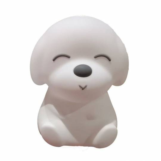 Veilleuse Big'Dog blanc - 25 cm Alilo - 1