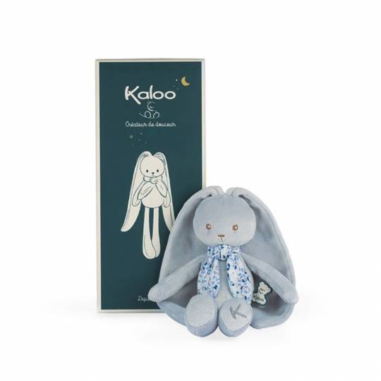 Doudou Pantin bleu lapin Petit 25 cm kaloo - 1