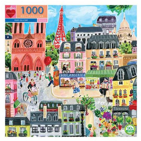 Puzzle Paris in a day - 1000 pcs Eeboo - 2