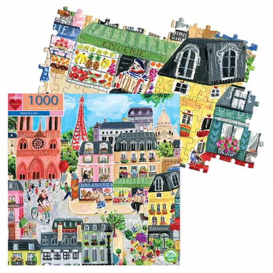Puzzle Paris in a day - 1000 pcs Eeboo - 1