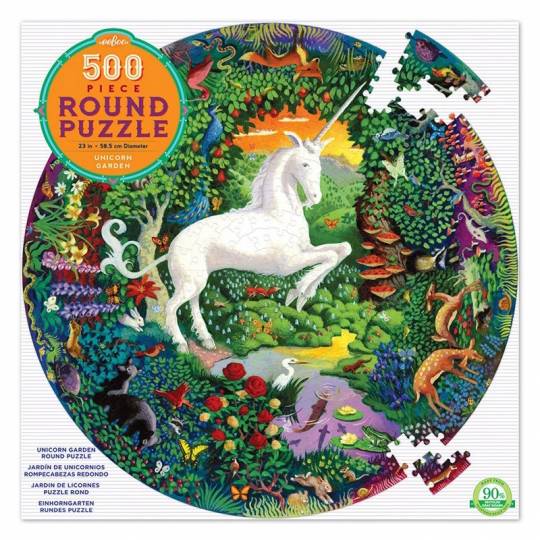 Puzzle Unicorn garden - 500 pcs Eeboo - 1
