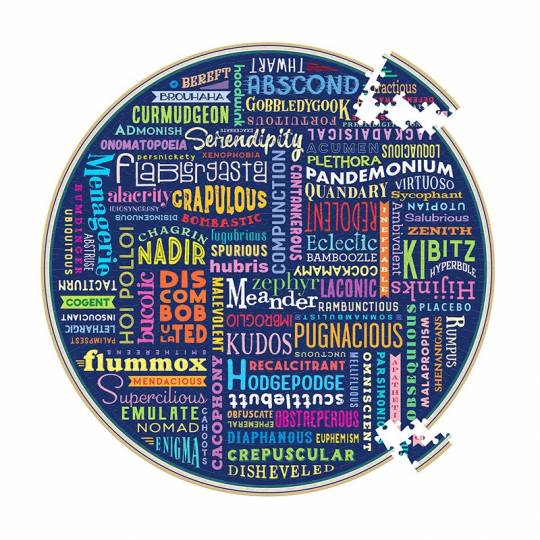 Puzzle 100 Great words - 500 pcs Eeboo - 2