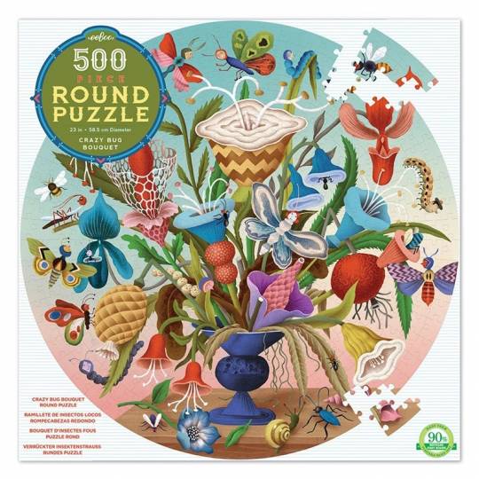 Puzzle Crazy bug bouquet - 500 pcs Eeboo - 1