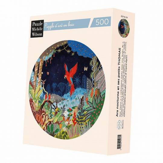 Puzzle d'art en bois - Ara nocturne et ses petits - 500 pcs Puzzle Michèle Wilson - 1