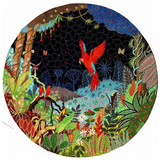 Puzzle d'art en bois - Ara nocturne et ses petits - 500 pcs Puzzle Michèle Wilson - 2