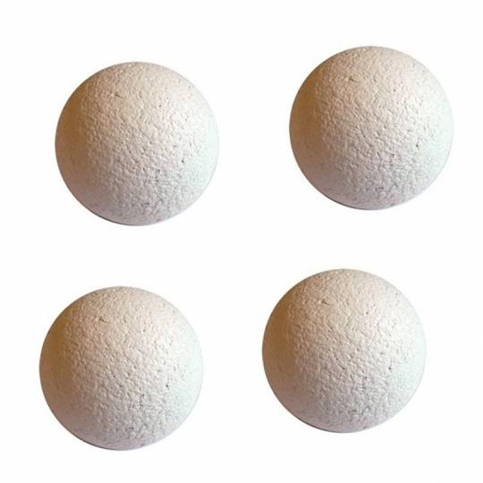 4 balles Babyfoot - blanches 35mm Loisirs Nouveaux - 1