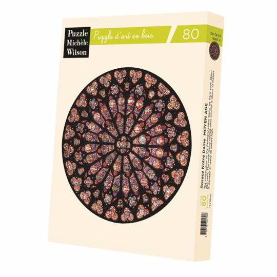 Puzzle d'art en bois - Rosace Notre Dame - 80 pcs Puzzle Michèle Wilson - 1