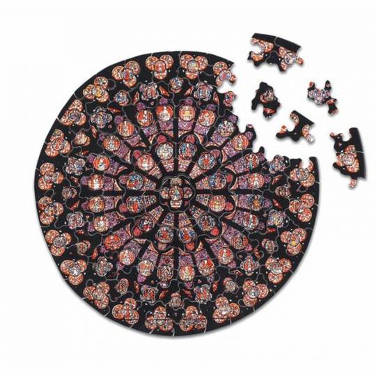 Puzzle d'art en bois - Rosace Notre Dame - 80 pcs Puzzle Michèle Wilson - 2