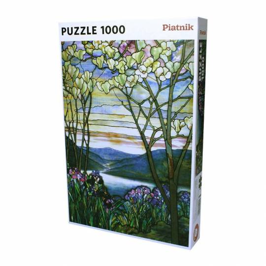 Puzzle Tiffany Magnolias et Iris - 1000 pcs Piatnik - 1