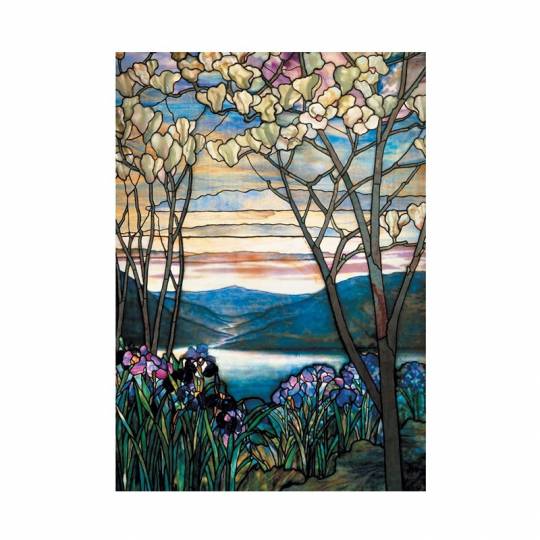 Puzzle Tiffany Magnolias et Iris - 1000 pcs Piatnik - 3