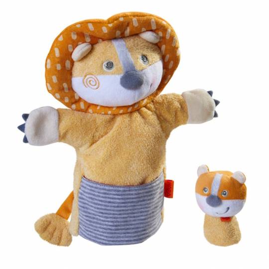 Marionnette à main - Lion avec bébé Haba - 1
