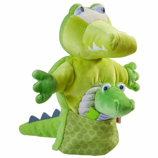 Marionnette à main - Crocodile avec bébé Haba - 2