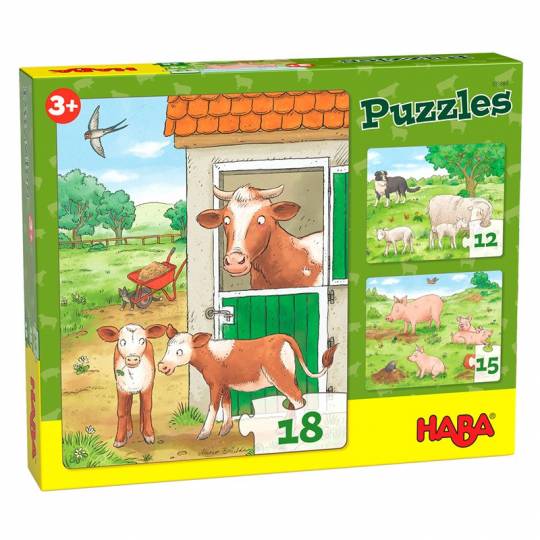 Puzzles Bébés animaux de la ferme - 18 pcs Haba - 1