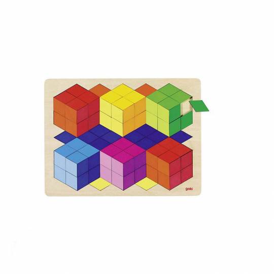 Puzzle en bois effet 3D 86 pièces Goki - 1