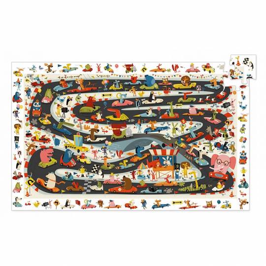 Puzzle d'observation Rallye automobile - 54 pcs Djeco - 2