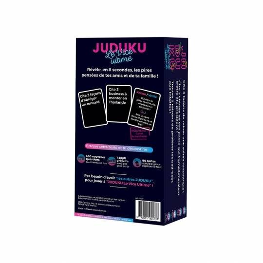 JUDUKU Jeu de société adulte, Jeux