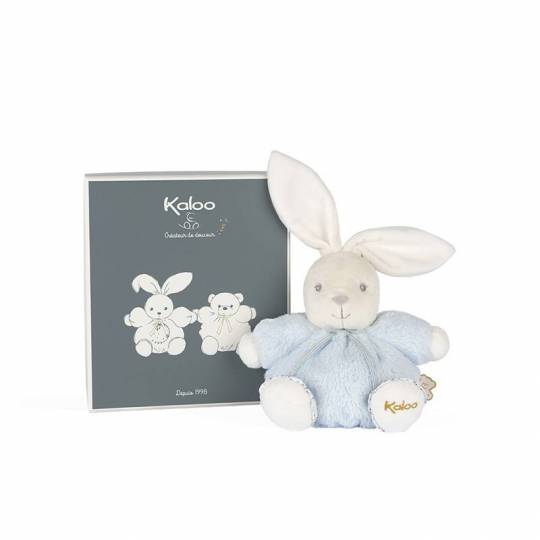 Patapouf lapinou bleu petit 15cm kaloo - 1