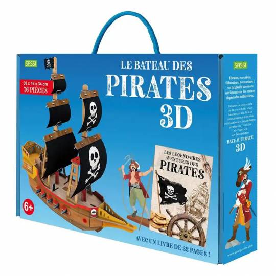 Les Aventures des Pirates 3D - Puzzle 3D et livre Sassi - 1