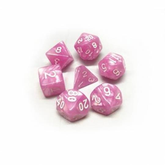 Lot de 7 Dés Rose nacré HD Dice - 1