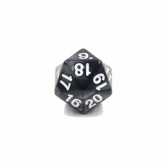 Dé 20 faces - D20 Décompte - Noir HD Dice - 1