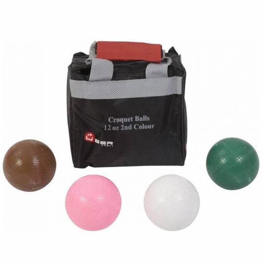 Pack de 4 boules de croquet de 340g - couleurs secondaires - Uber Uber Games - 1