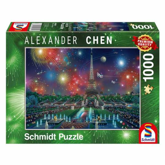 Schmidt Puzzles - Feu d'artifice sur la tour Eiffel - 1000 pcs Schmidt - 1