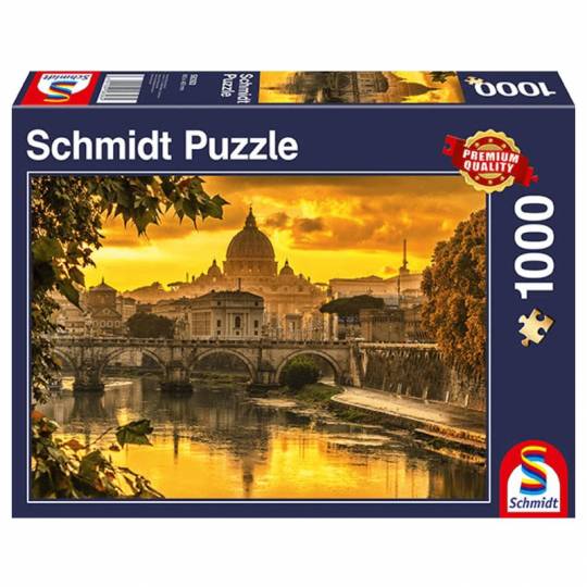 Schmidt Puzzles - Lumière dorée sur Rome - 1000 pcs Schmidt - 1