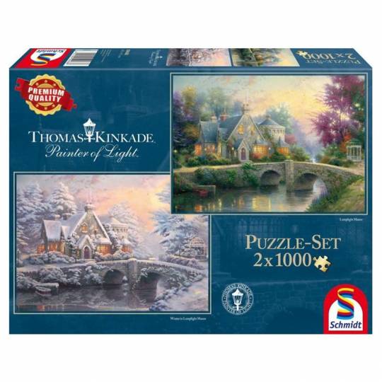 Schmidt Puzzles - Lamplight Manor/Hiver à Lamplight Manor - 2x1000 pcs Schmidt - 1