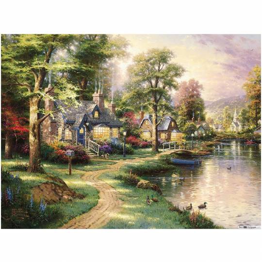 Schmidt Puzzles - La maison sur le lac - 1500 pcs Schmidt - 2