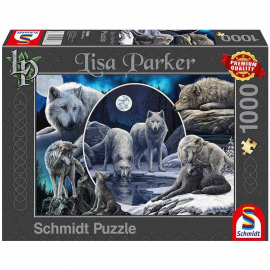 Puzzle 1000 pièces : Famille de loups